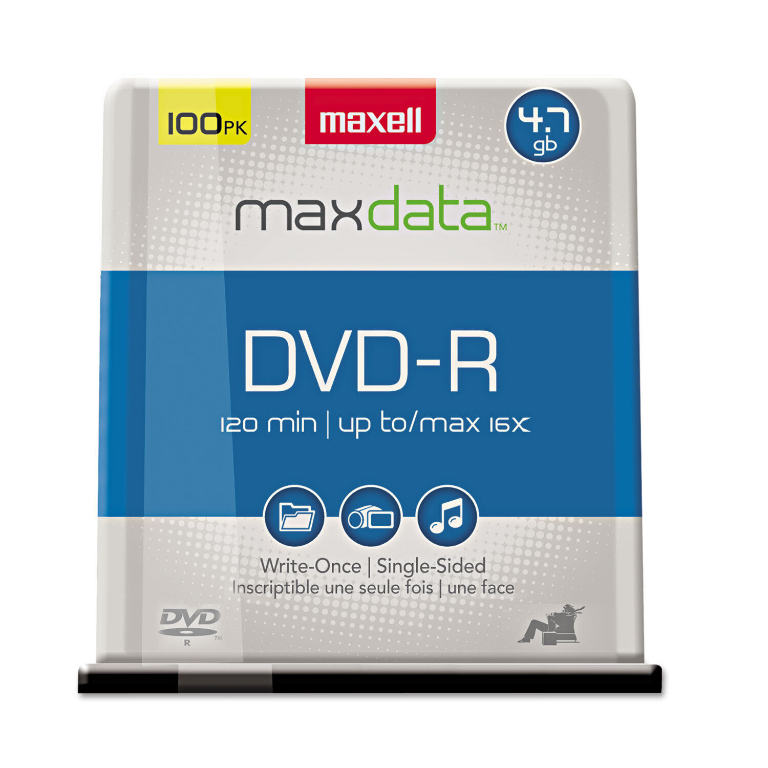 Maxell DVD-R Discs 4.7GB 16x Spindle Gold 100/Pack 638014