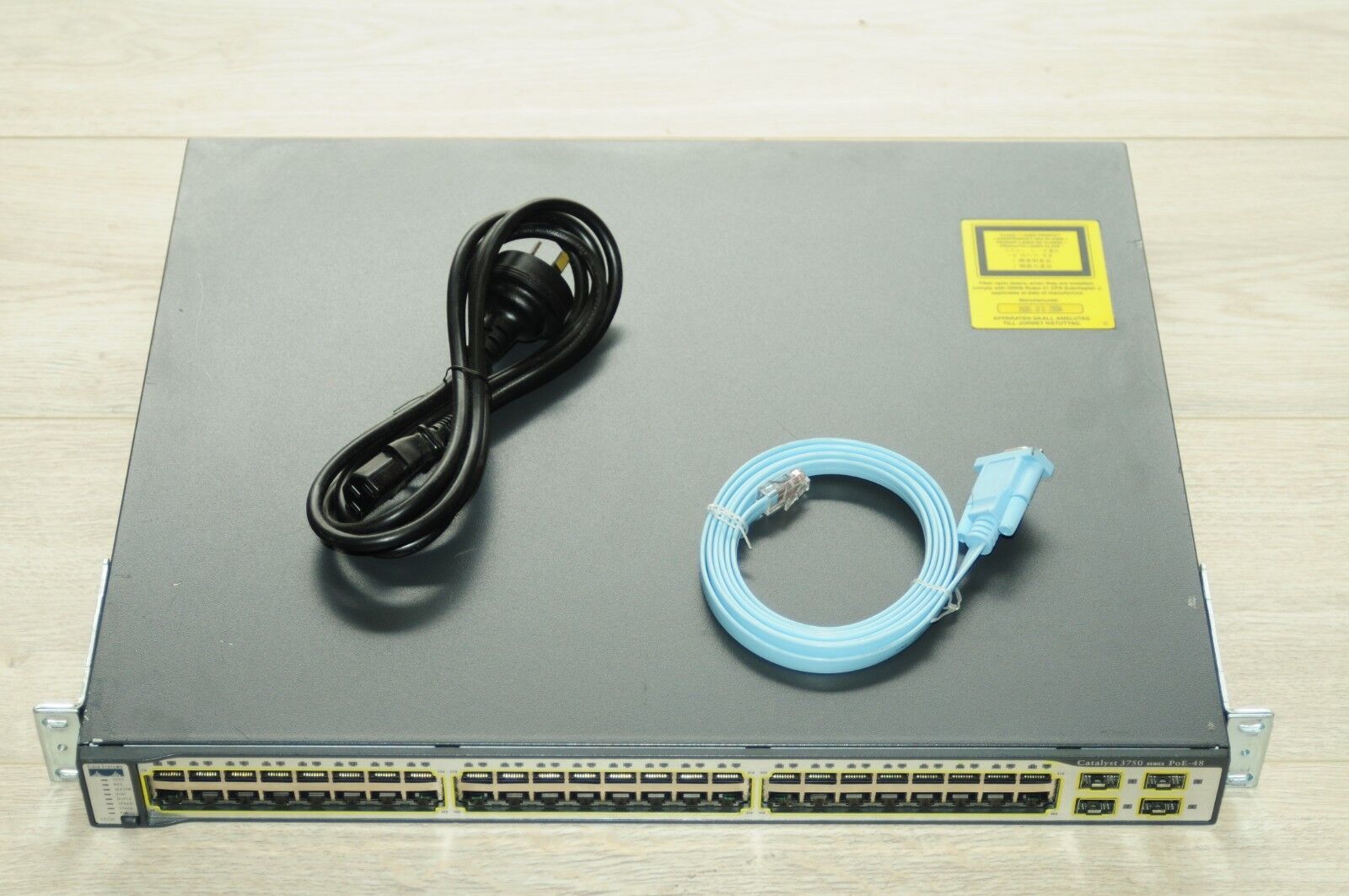 Cisco WS-C3750-48PS-S 48-Port PoE Switch Latest IOS 122-55.SE10 1YrWty TaxInv