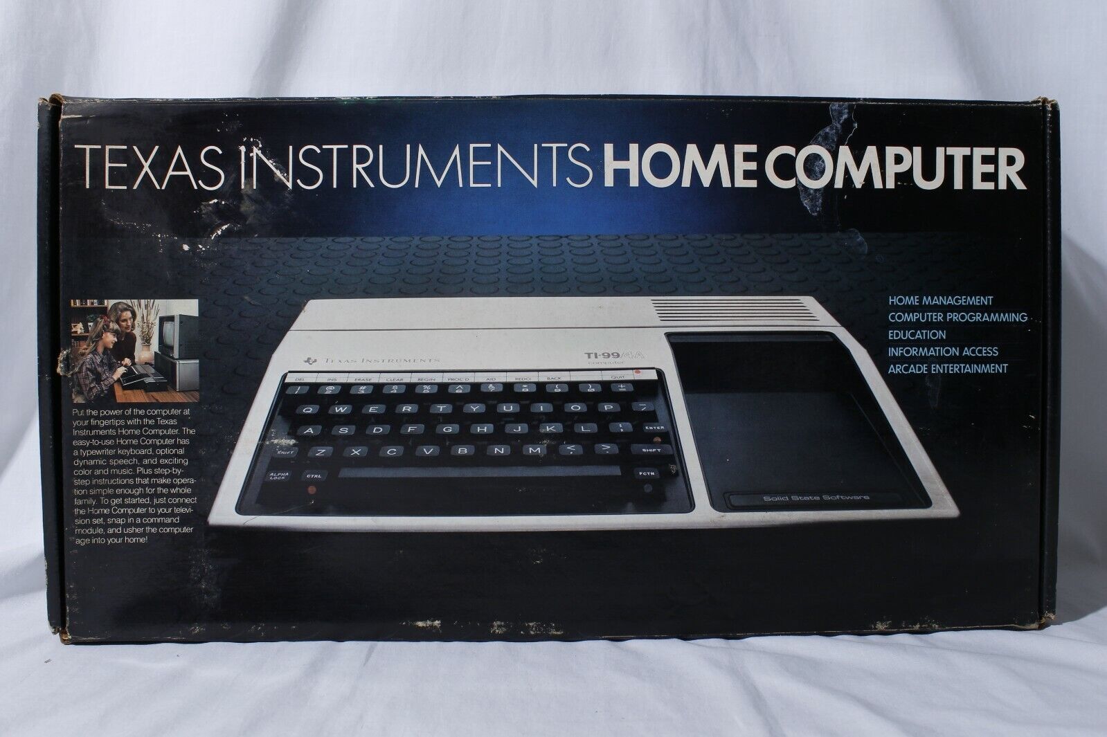 Texas Instruments TI-99/A4 Home Computer In Original Box With Adapter