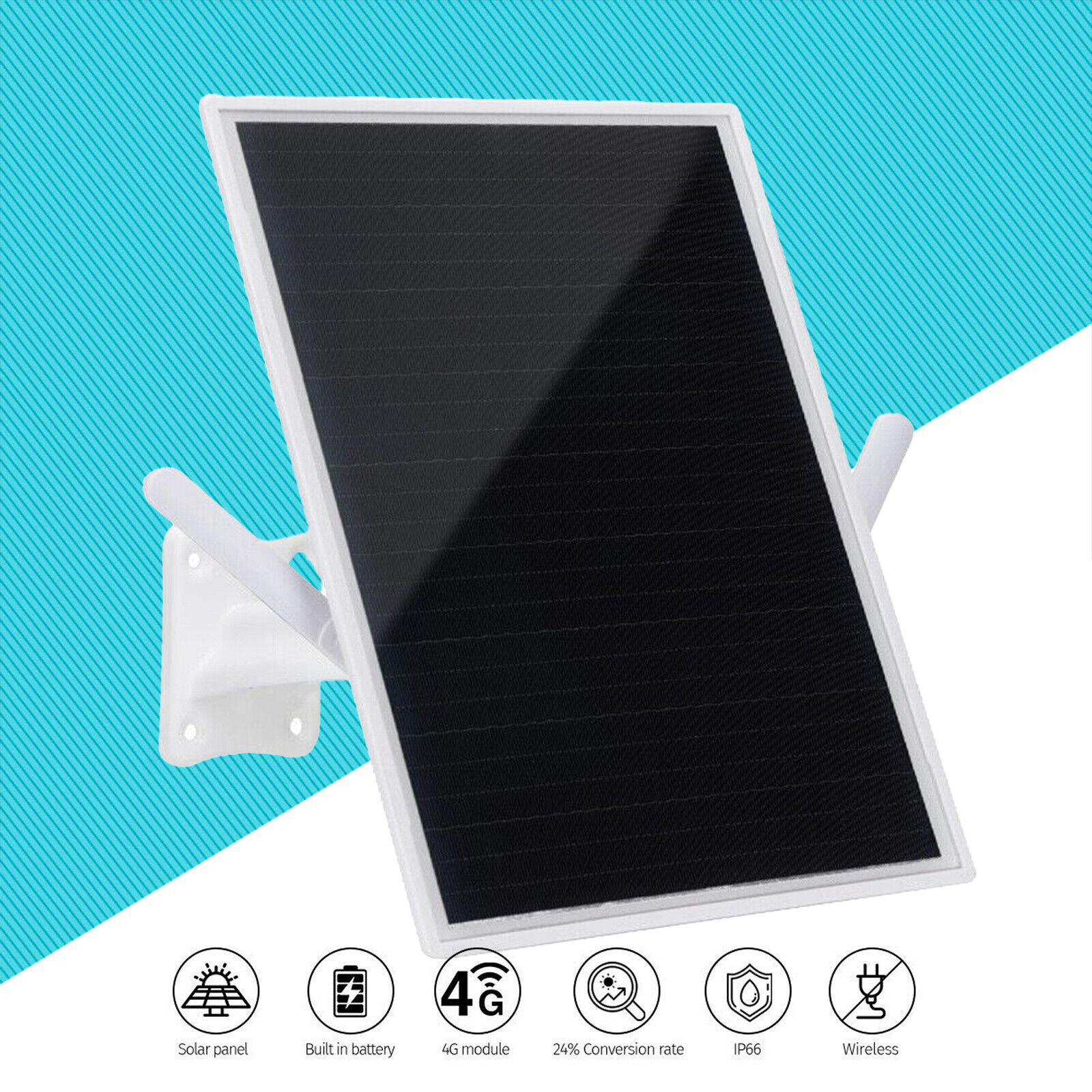 15W Solar Panels Powered 4G Wireless WiFi For Outdoor Security Camera 8 Device