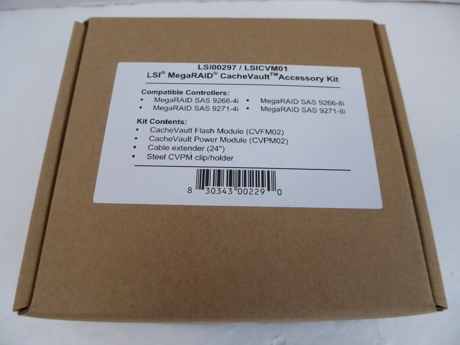 New LSI LSI00297/CVM01 LSI Megaraid CacheVault Kit w/CVFM02 CVPM02 Modules