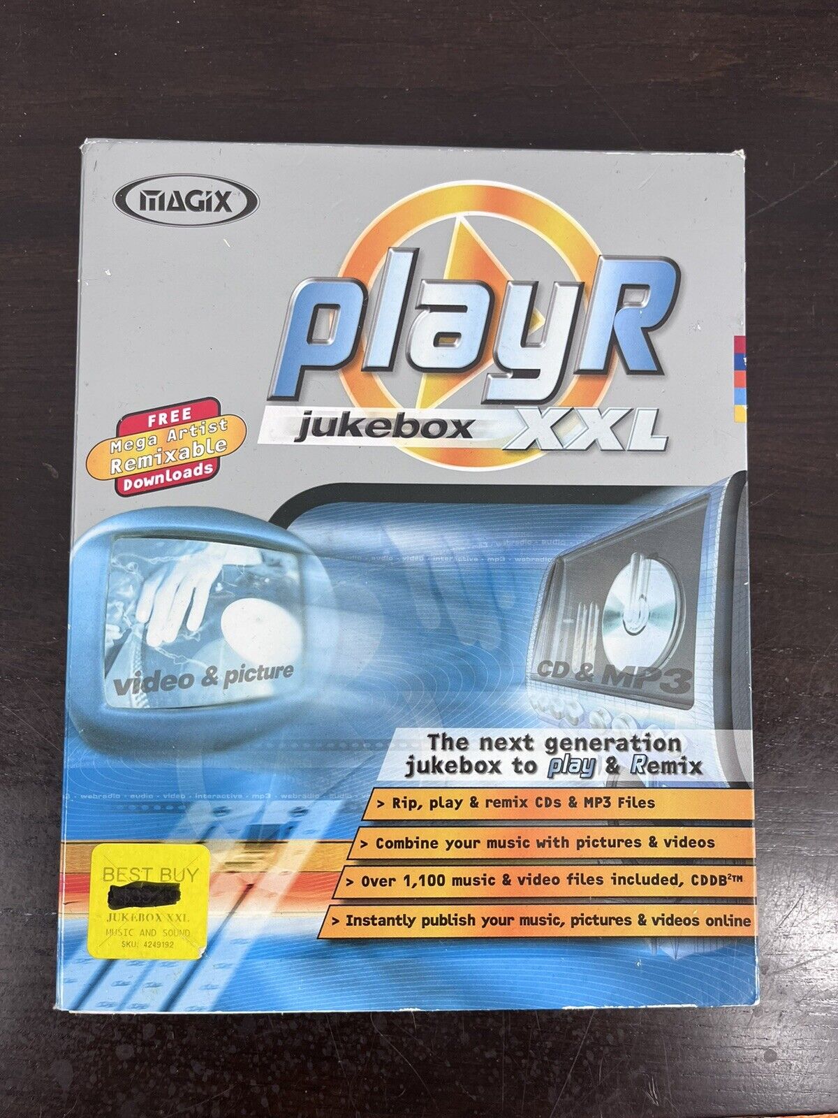 Vintage Magix Playr Jukebox XXL Brand New Sealed In Box NOS
