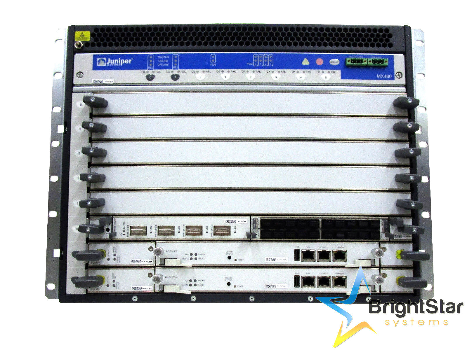 Juniper MX480BASE-AC Router  2x RE-S-2000-4096 | MX-MPC2-3D | MIC-3D-20GE-SFP 