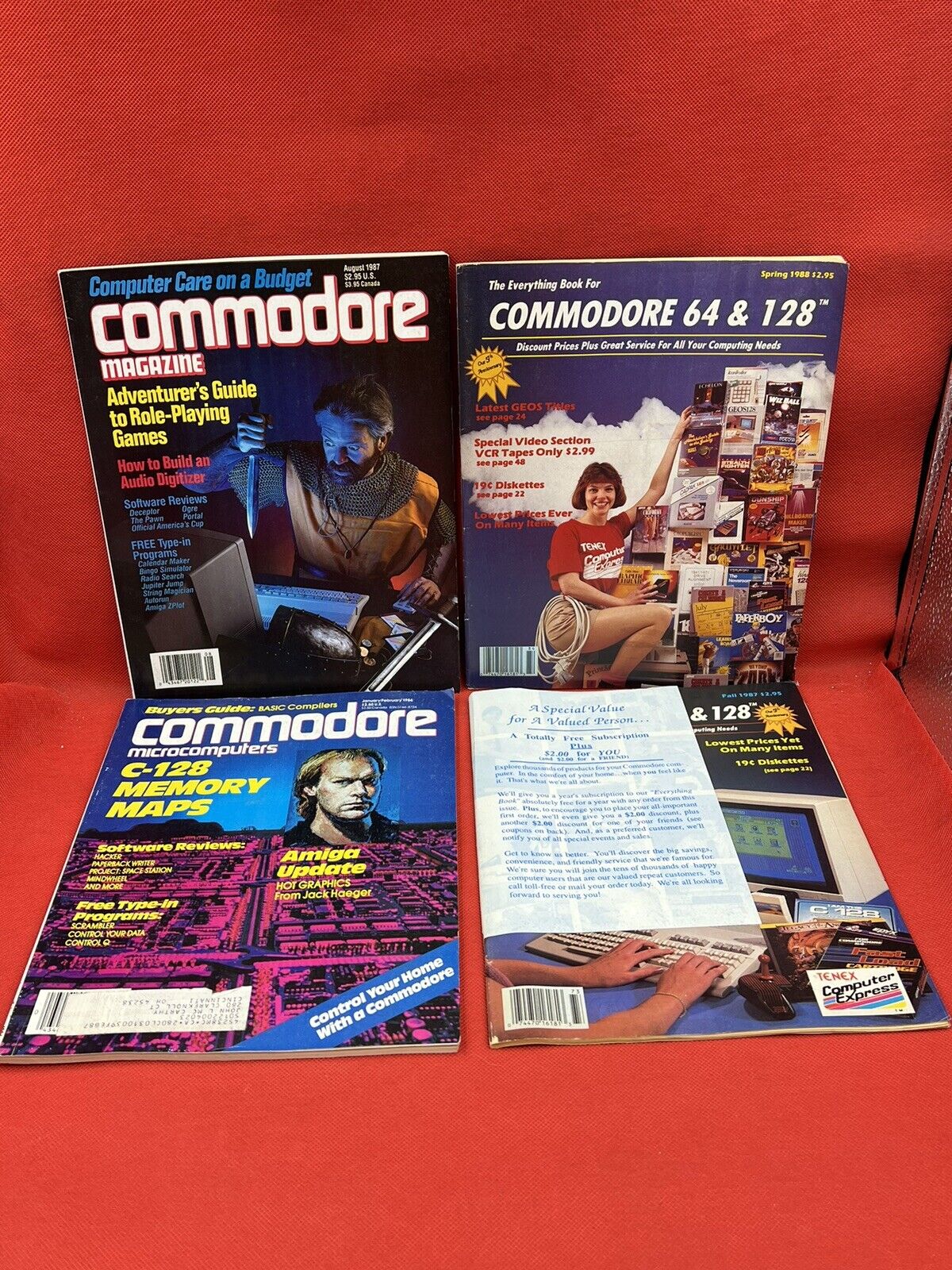 Lot Of 3 Mixed Vintage 1986 Commodore Computer Magazines