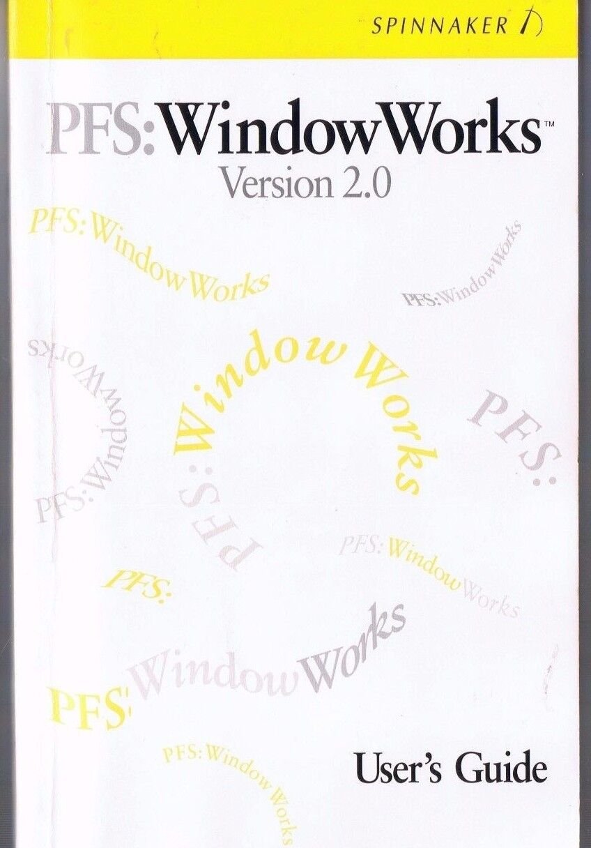 PFS: Window Works Version 2.0 Users Guide Free USA Shipping