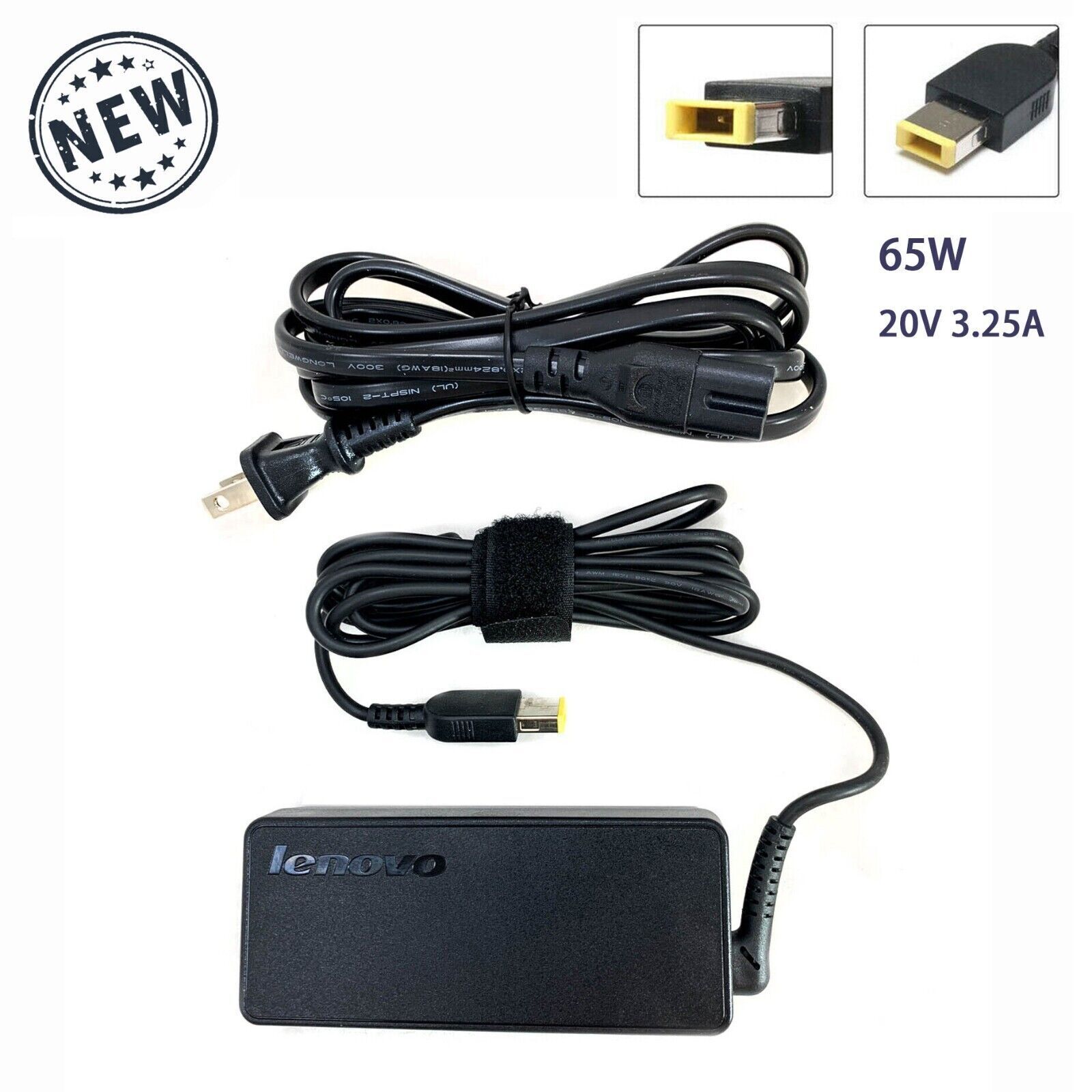 OEM 65W 20V 3.25A AC Adapter Laptop Charger For Lenovo ThinkPad SQUARE SLIM TIP