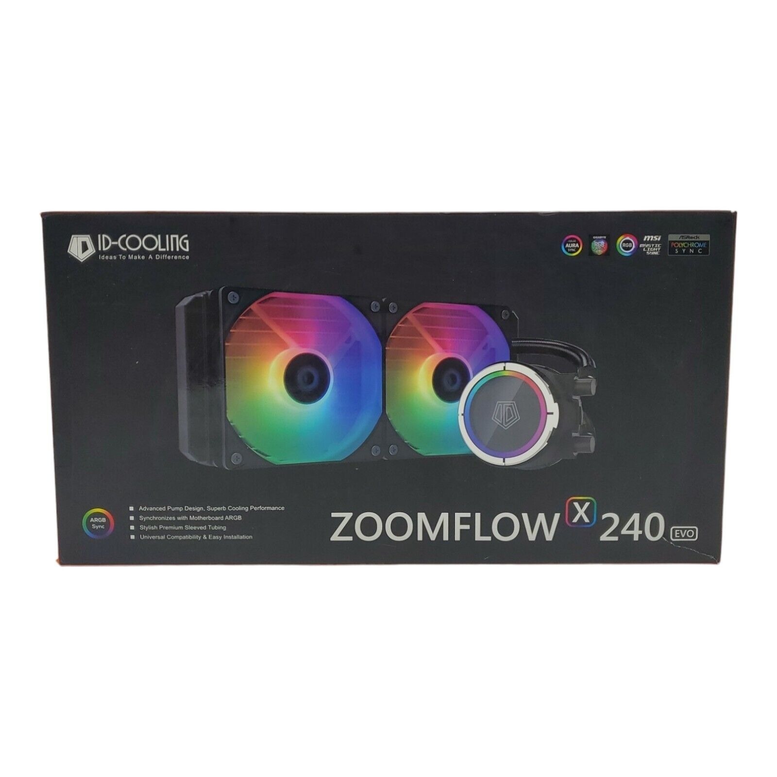 ID-COOLING ZOOMFLOW X240 EVO Black - New (Open Box)