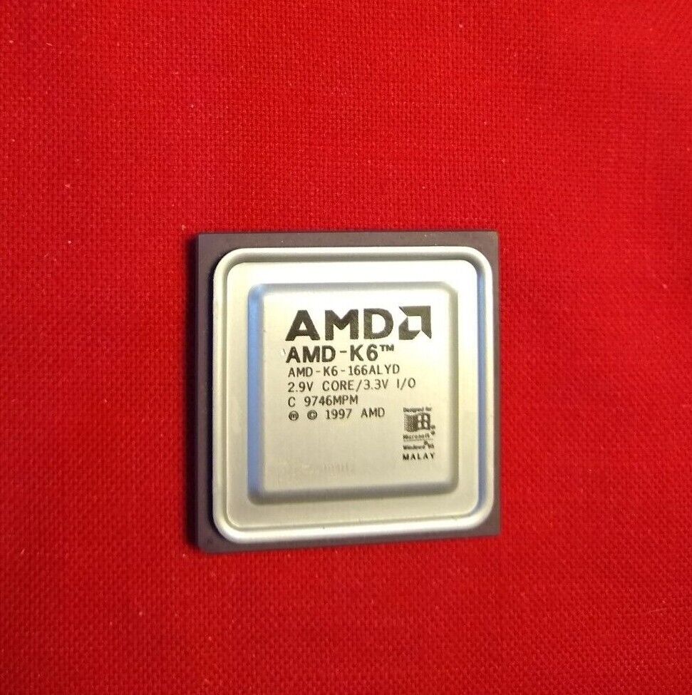 AMD AMD-K6-166ALYD K6 166ALYD 166 MHZ Processor CPU Windows 95✅Very Rare Vintage