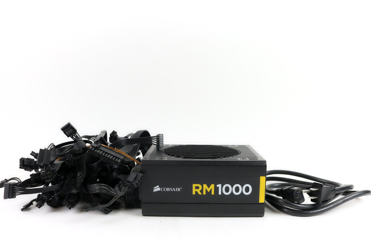 Corsair RM1000 1000W Gold PSU w/All Cables | 1yr Warranty, Fast Ship