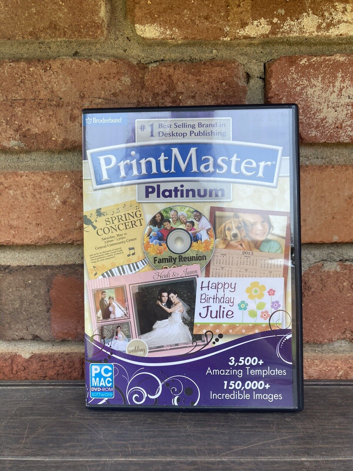 Broderbund PrintMaster Print Master Platinum 2012 PC CDROM CD Disc Disk