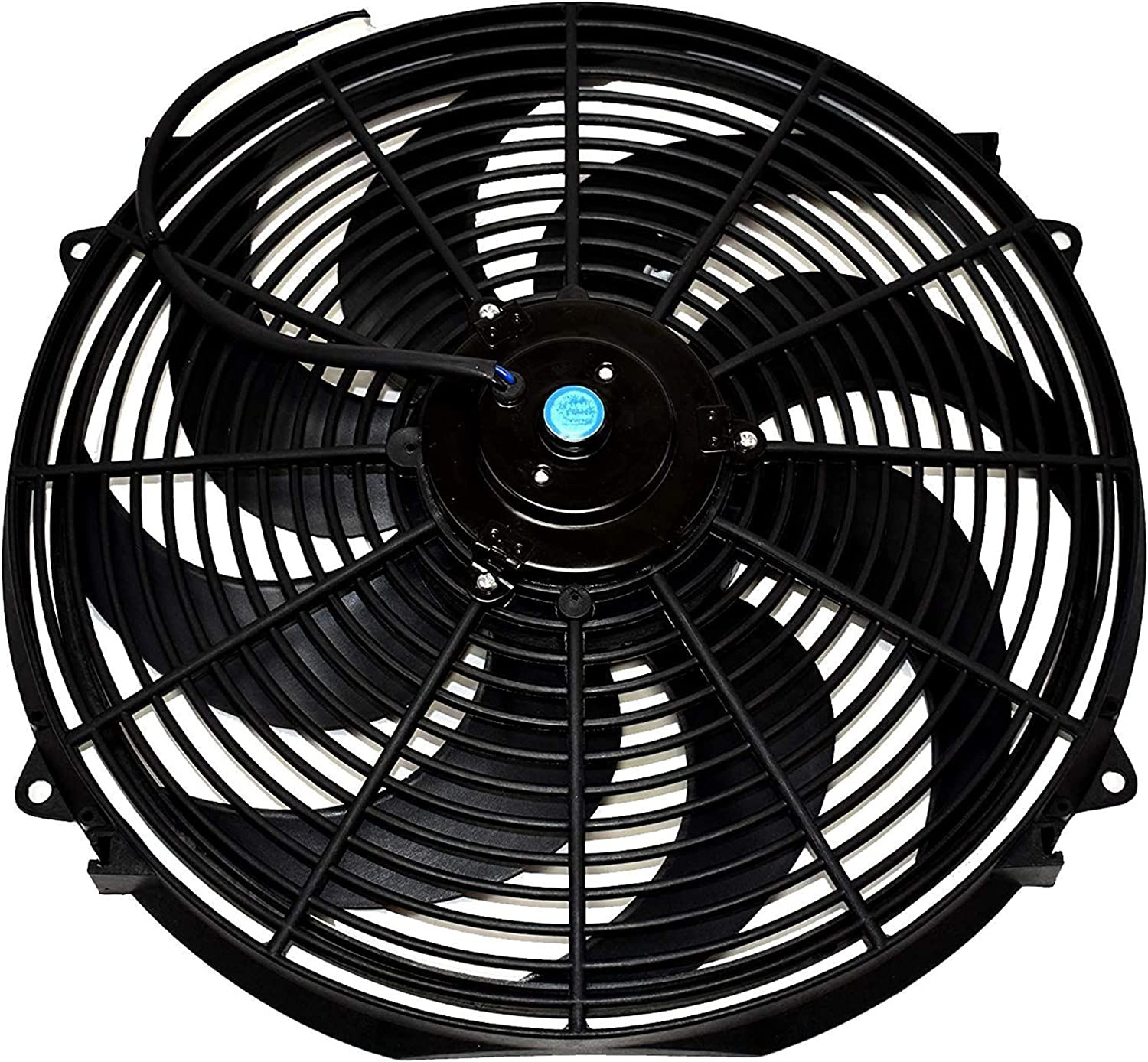 - Radiator Electric Cooling Fan 16Inch Heavy Duty - 12V Wide Curved 16\