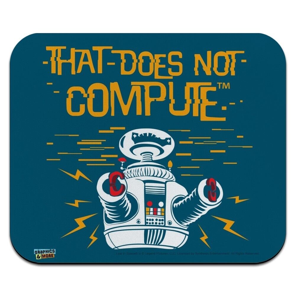 Does Not Compute B9 Robot Lost In Space Low Profile Thin Mouse Pad Mousepad