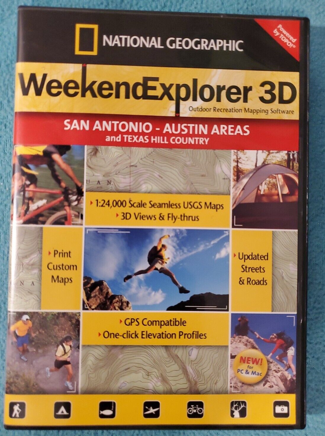 National Geographic Weekend Explorer 3D San Antonio-Austin Areas -Hill County 