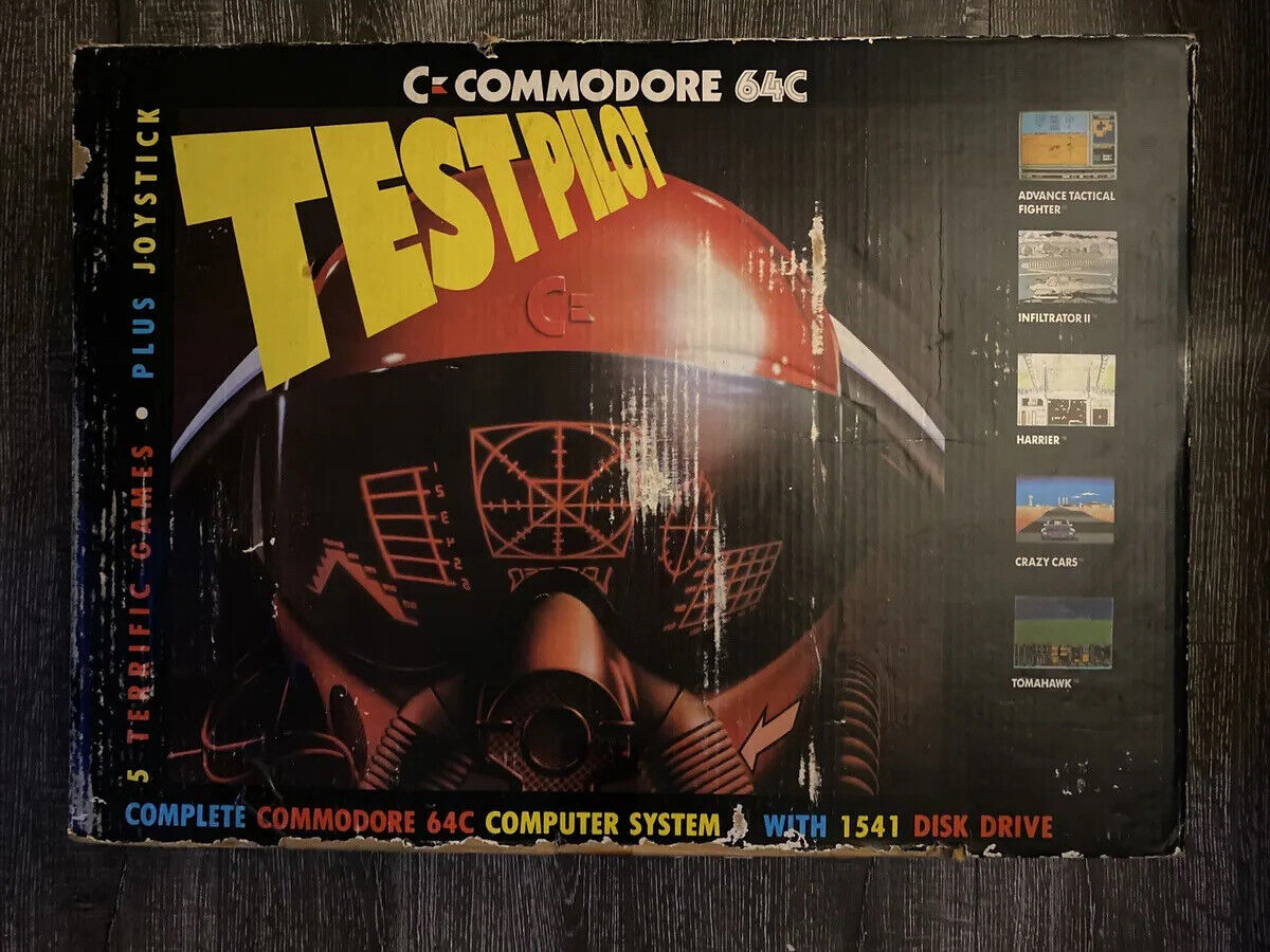 COMMODORE 64C TEST PILOT BOX ONLY EXTREMELY RARE