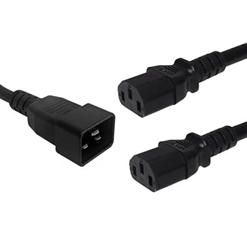 AltairTech.io Heavy Duty C20 Male to 2X C13 Female Y Splitter Cable Power Cor...