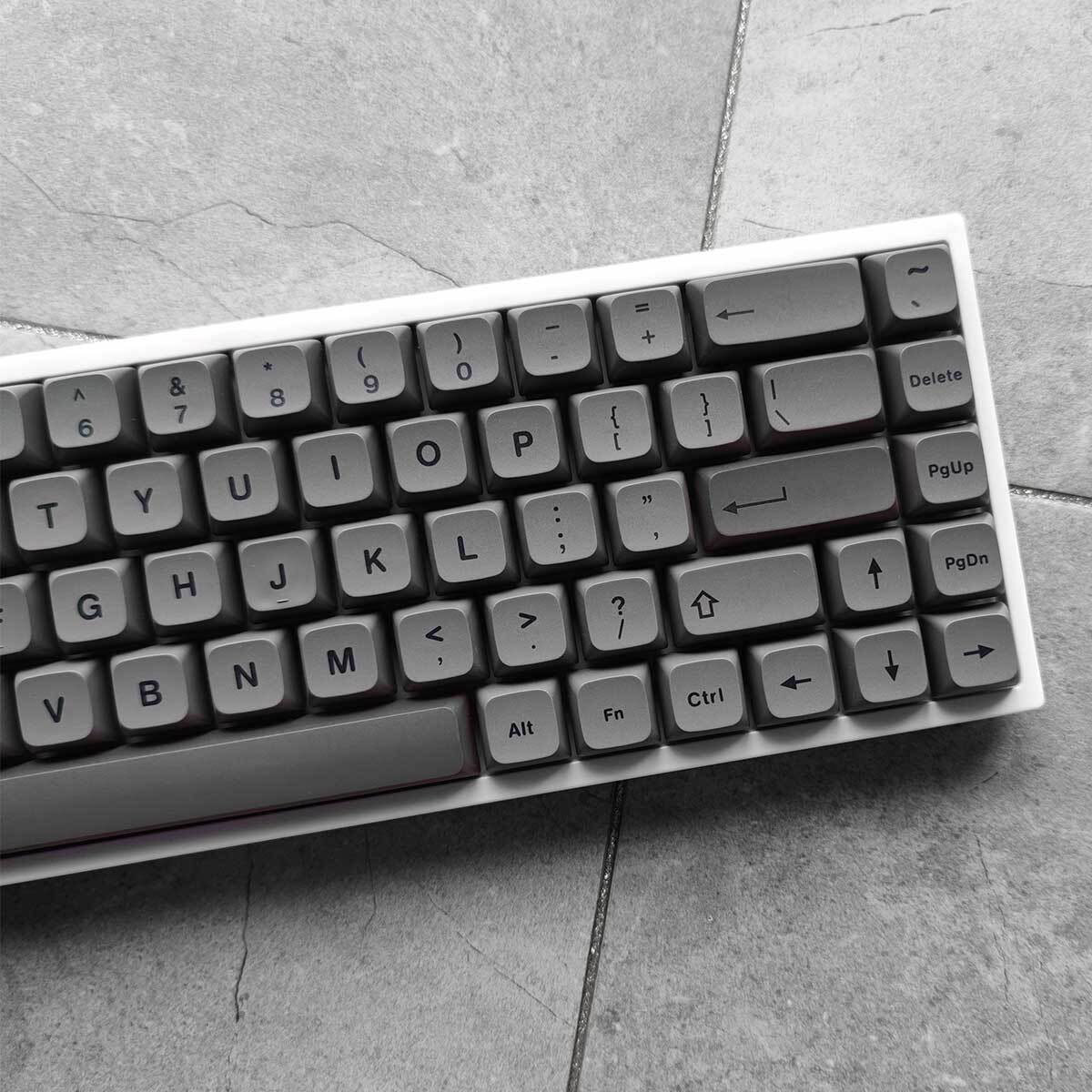 Black Gray PBT Keycaps Set XDA 133 keys Multi-clolors for Cherry MX Keyboards