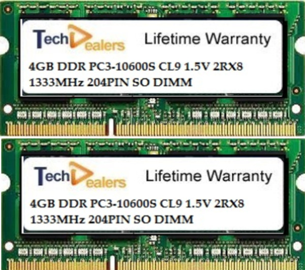 8GB (2X4GB) MEMORY FOR DELL LATITUDE E5410 E5510 E6410 E6510
