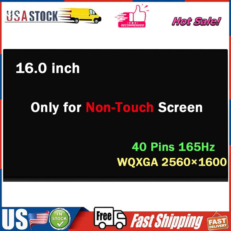 NE160QDM-NY3 LCD Screen Replacement 165Hz 40PIN WQXGA 2560x1600 IPS LED Display