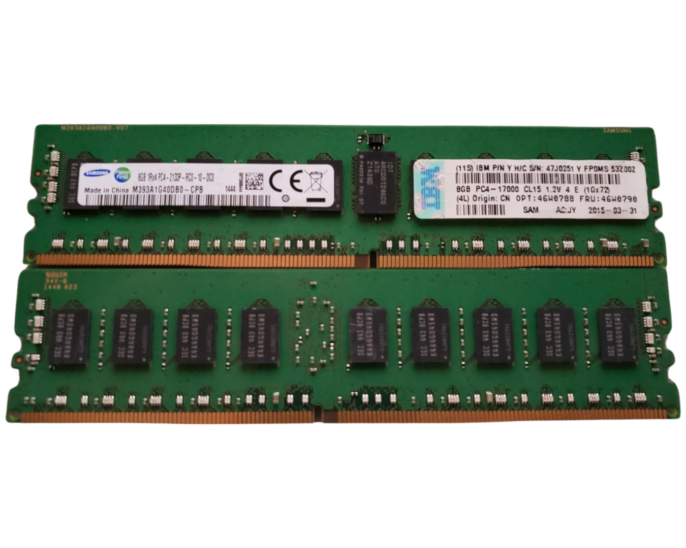 (2 Piece) IBM Samsung M393A1G40DB0-CPB DDR4-2133P 16GB (2x8GB) Server Memory