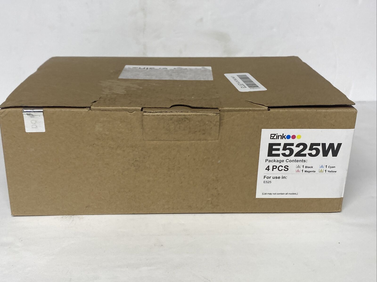 EZink E525 Toner Cartridges 4Pack Full Case Set Bk, Y, M, C-Dell New E525W