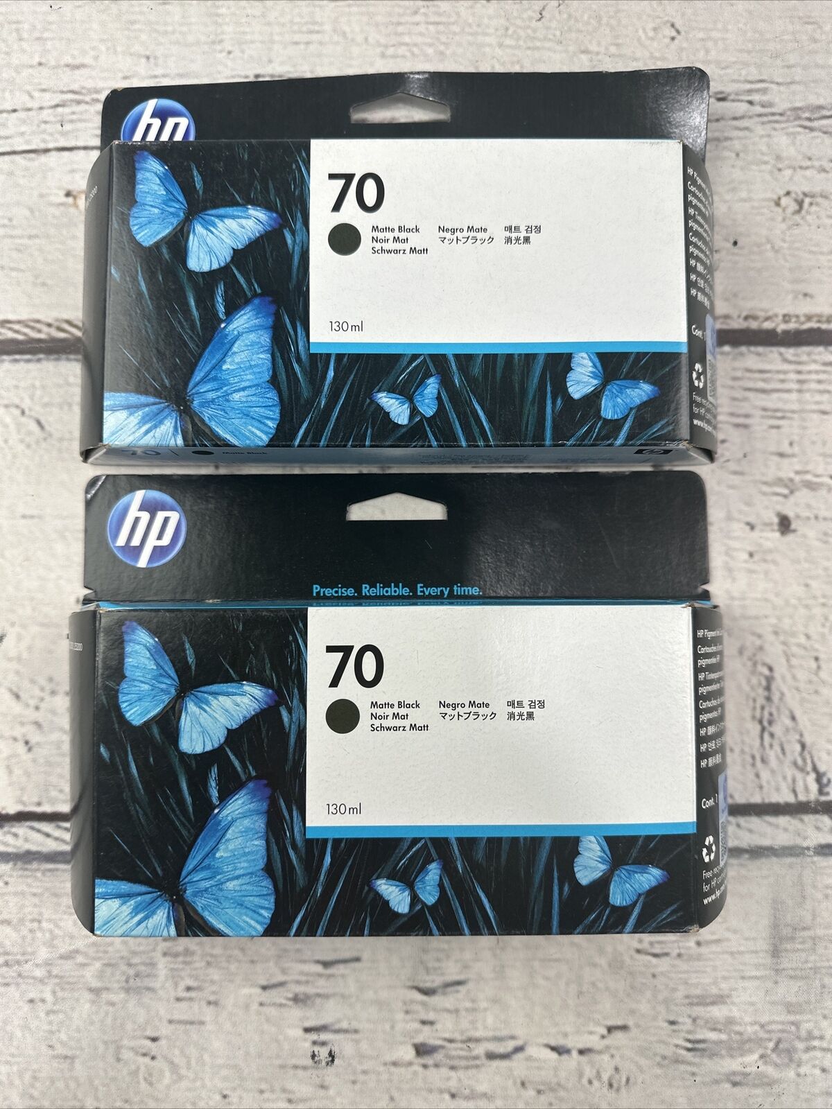 2 Genuine HP C9448A New 70 Matte Black Ink Z2100 Z3100 Expired 2015/2016 New
