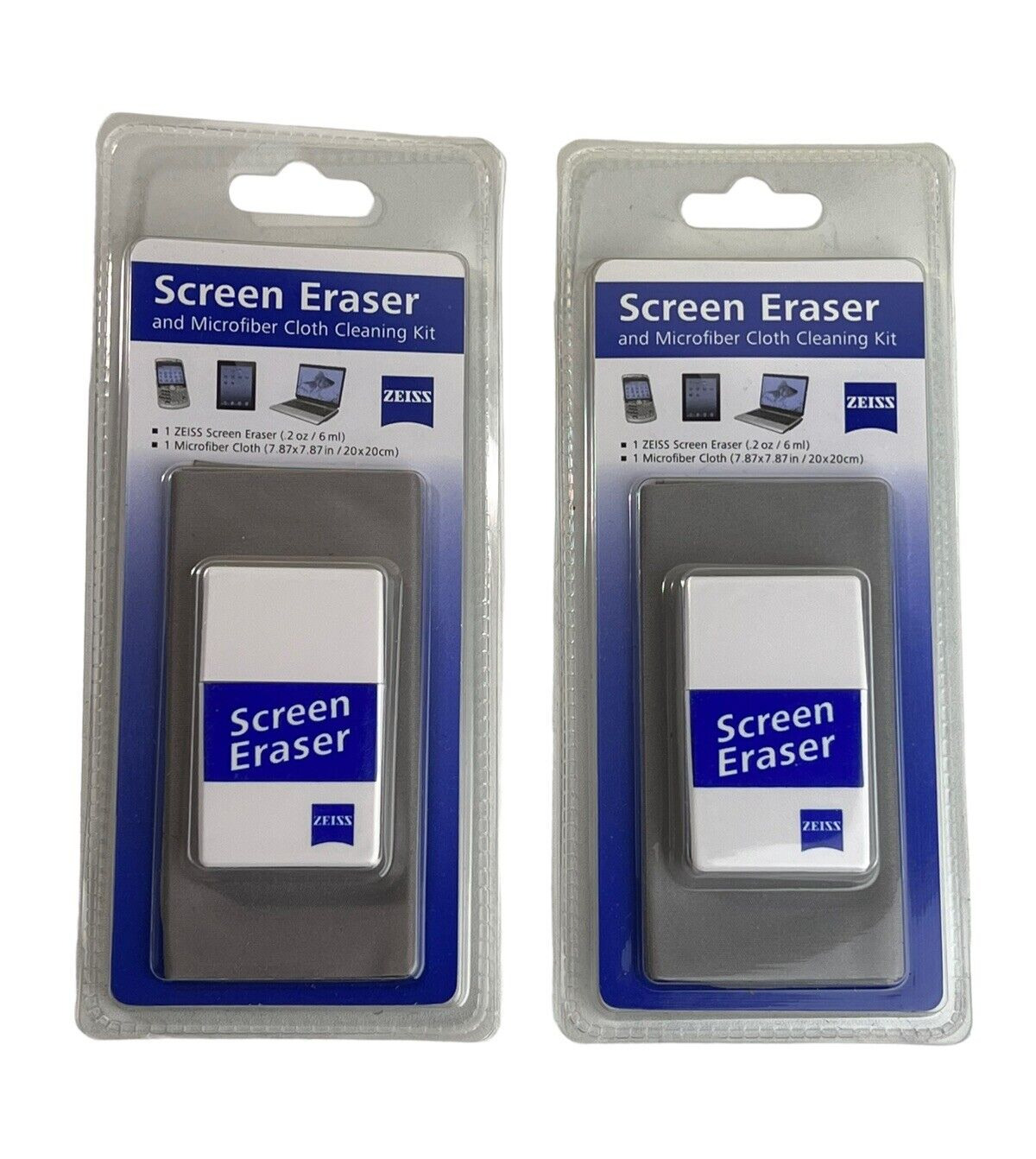 Zeiss LCD Screen Eraser & Microfiber Cloth Cleaning Kit, New Old Stock, Lot Of 2