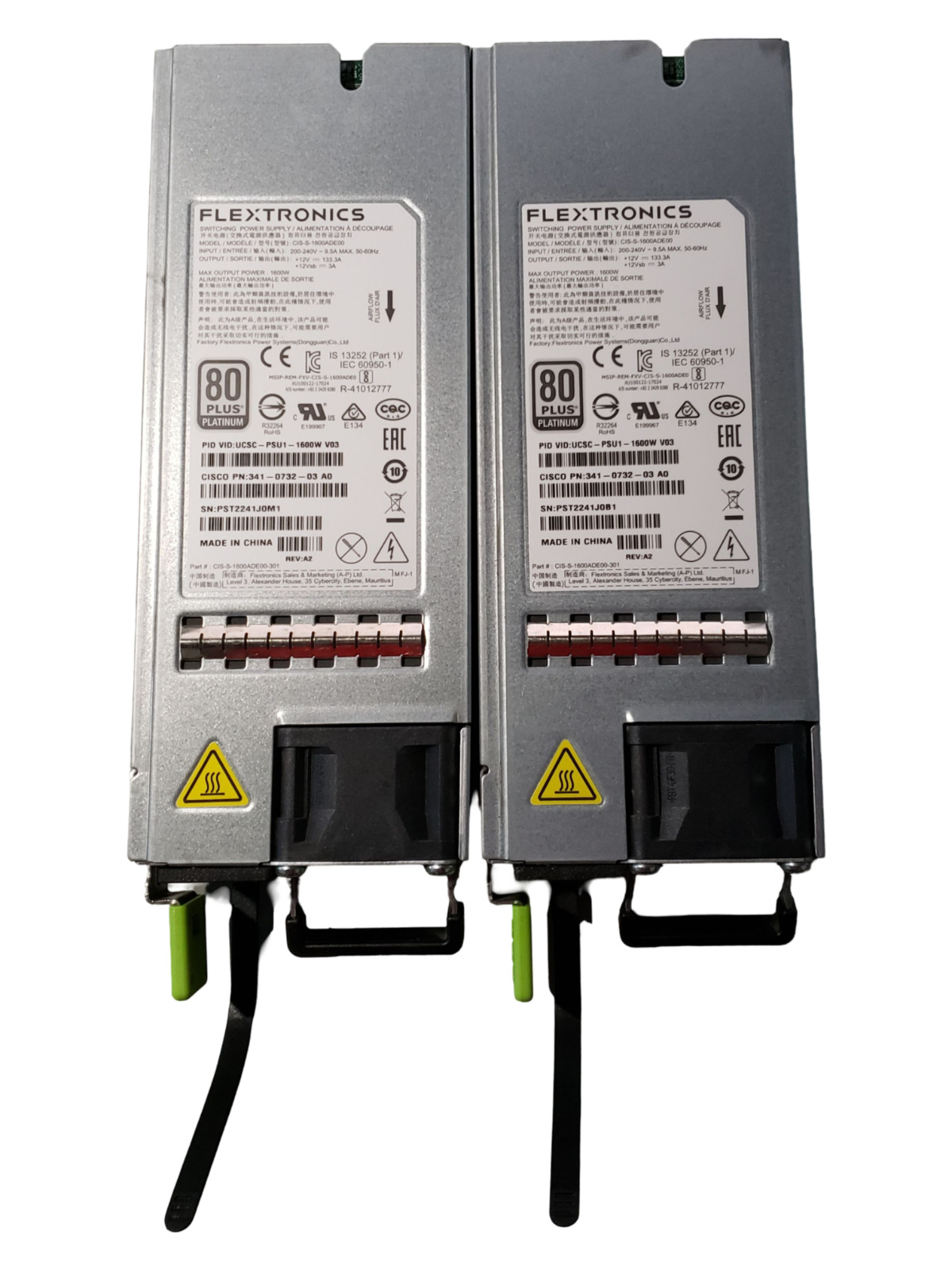 LOT OF 2 Flextronics 1600w Power Supply for Cisco M5 | USCS-PSU1-1600W