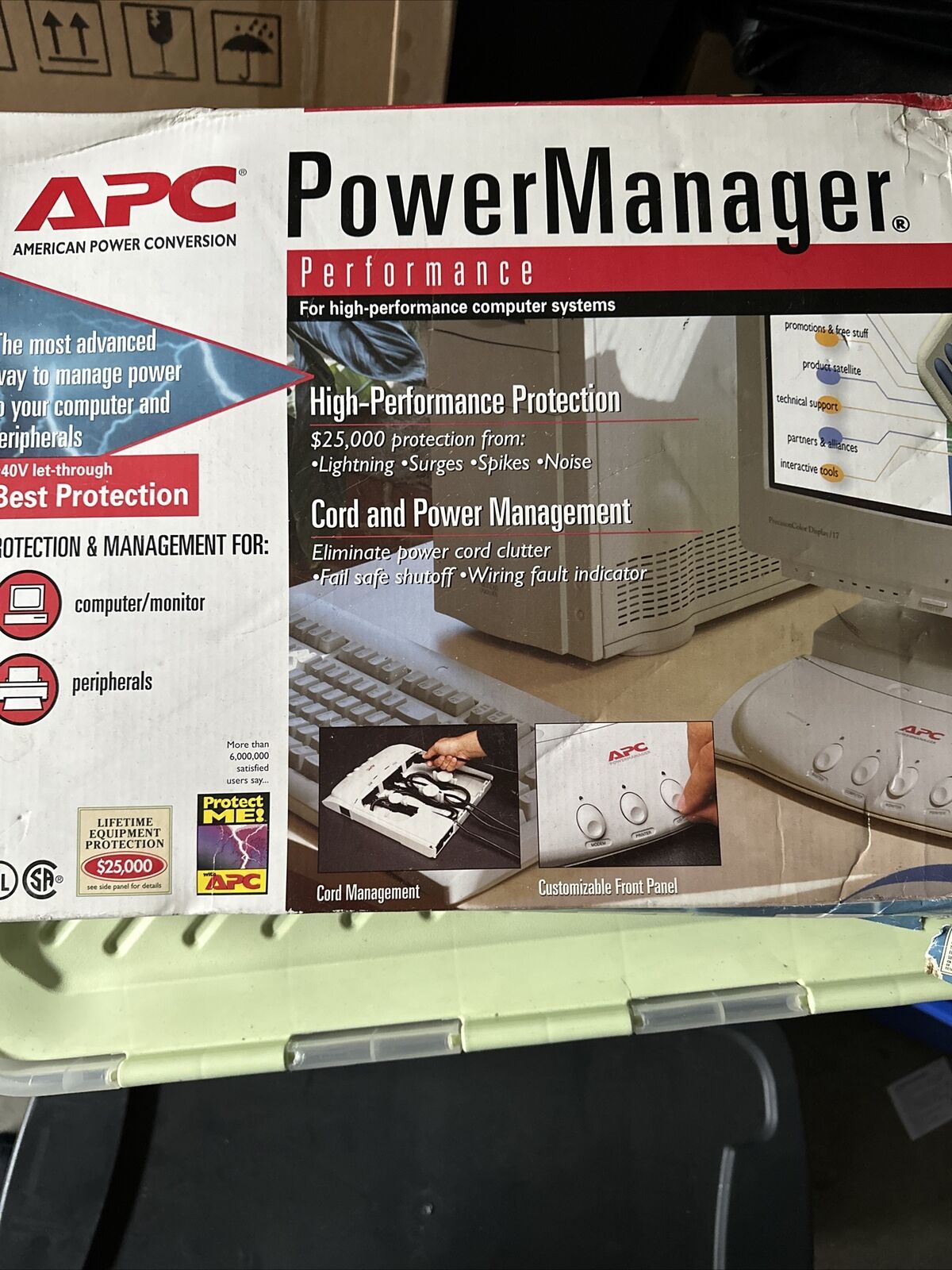 APC Pow6 Under Monitor Power Manager Surge Protector NOS