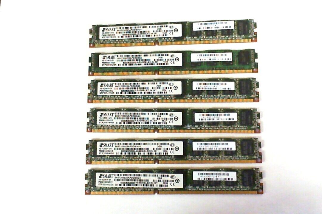 (Lot of 6) Smart 2GB SH57256825APDDBSG0 Server Memory