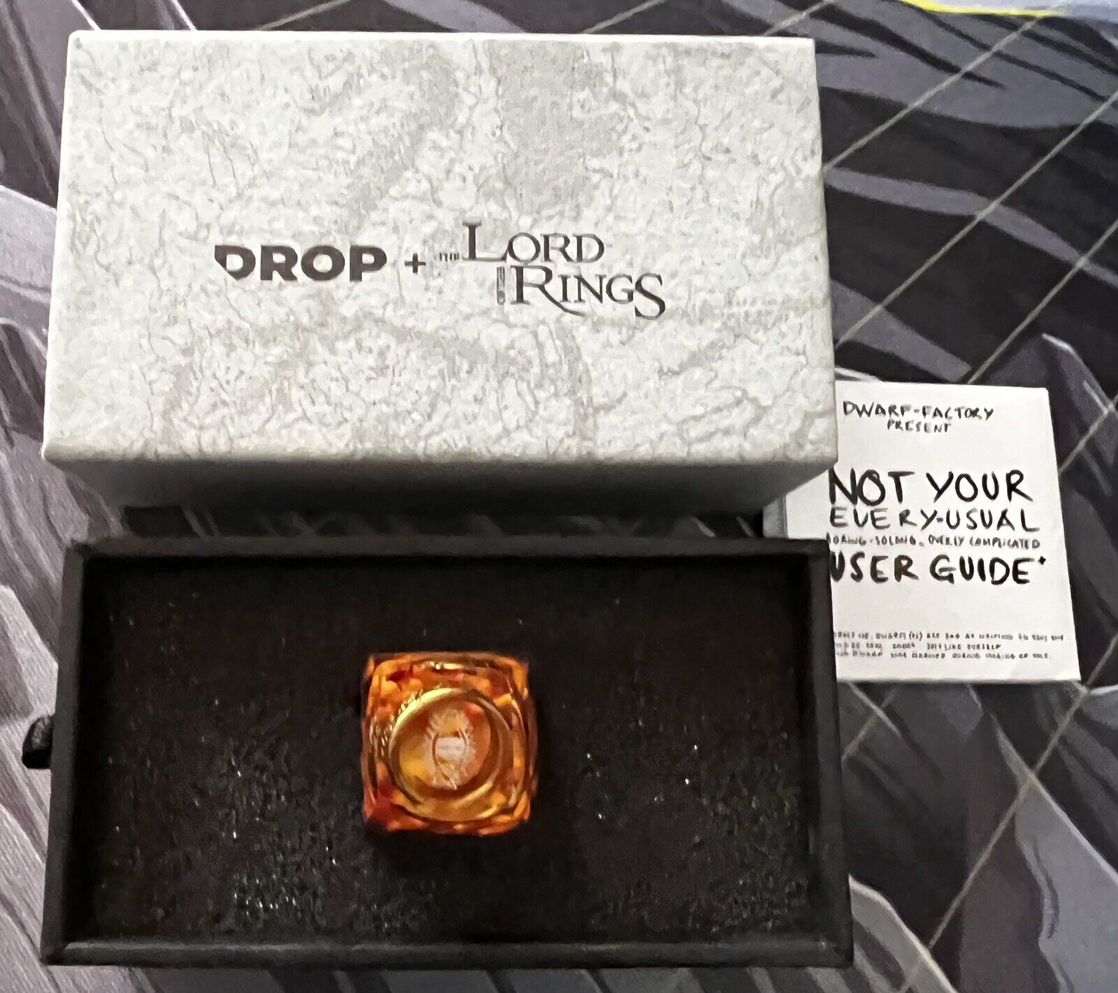 DROP + LORD OF THE RINGS The One Ring Artisan Keycap Mount Doom Dwarf Factory