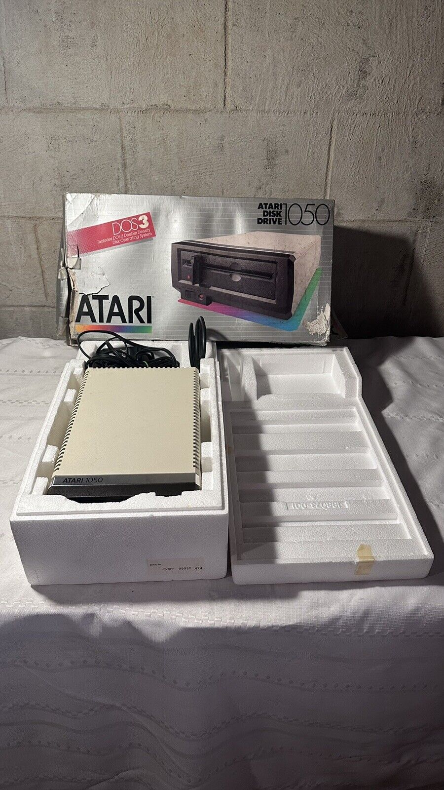 FULLY WORKING Atari 1050 Disk Drive With Box And Cables Ready To Use *Read*