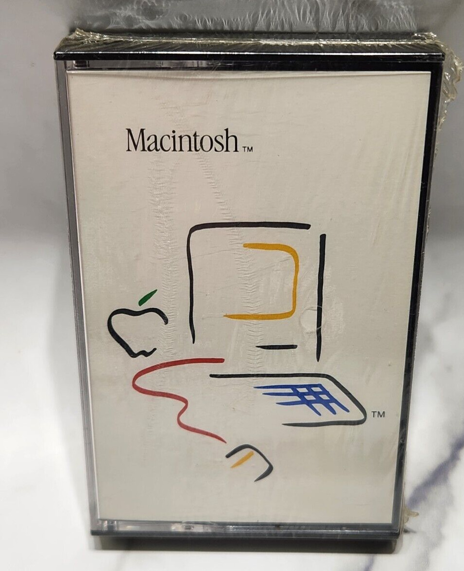 1984 Guided Tour of Macintosh And MacWrite MacPaint Cassette M0001 Mac 128K NEW