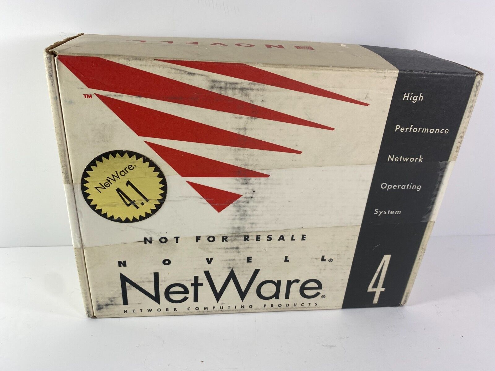 Vintage Rare Novell Netware 4 Version 4.1 Old Stock Sealed 100 User Non-Retail