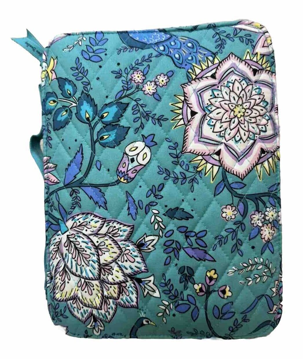 Vera Bradley Quilted Tablet Organizer Peacock Garden Turquoise Or Bible Cover