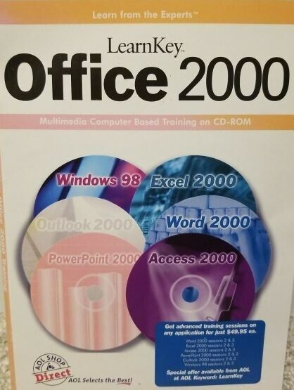 LEARN KEY Office 2000 Multimedia Computer Based Training PC 6 CD Set Vintage NEW