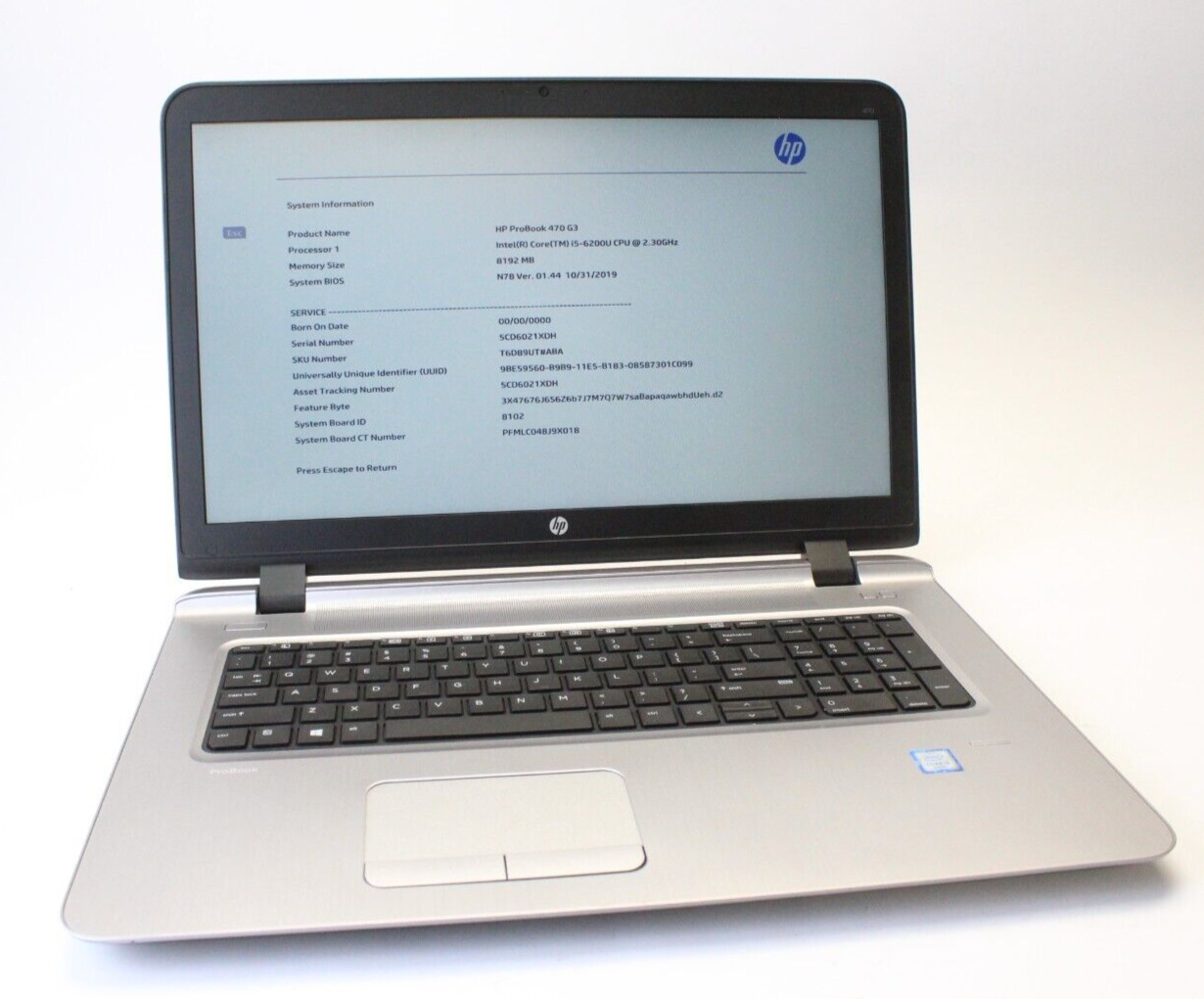 HP ProBook 470 G3 17\