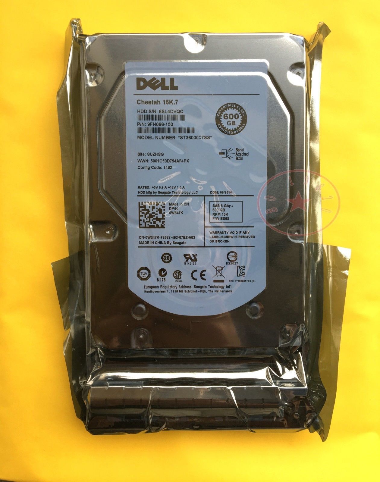 Dell Original 0W347K W347K 600GB 15000RPM 6Gbps 3.5\