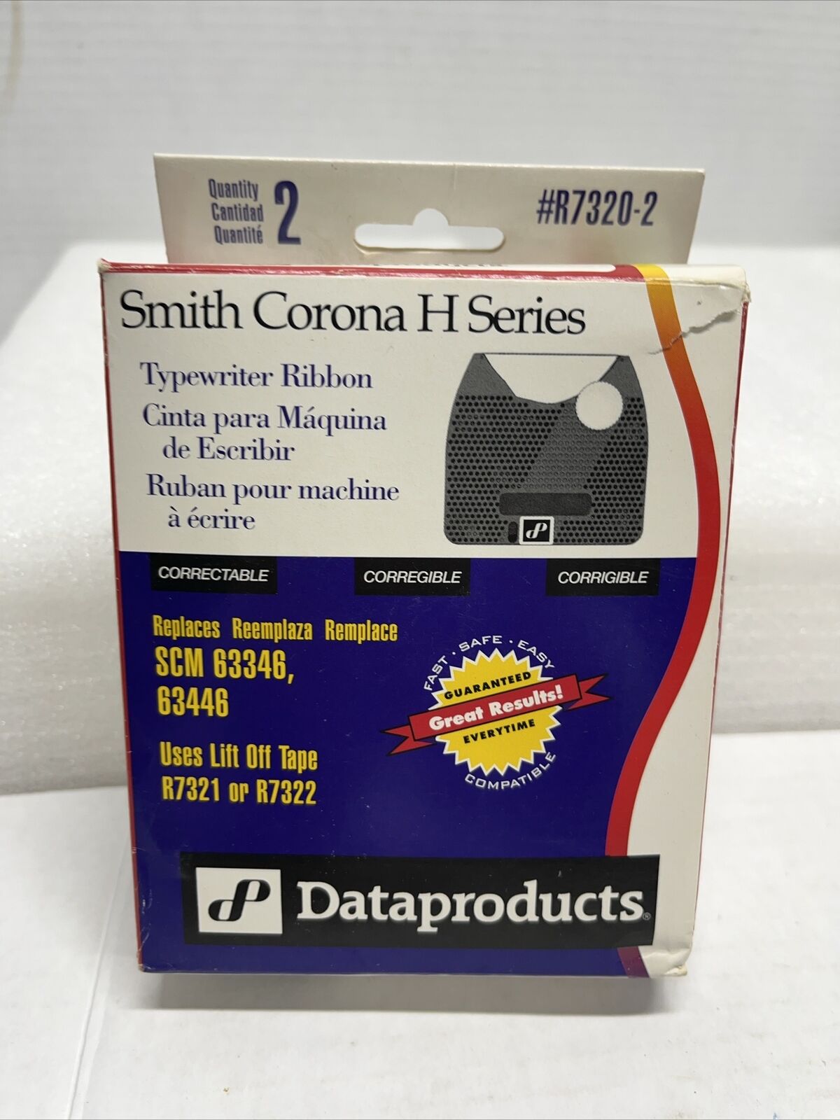 Dataproducts 2 Pack Smith Corona H Series Typewriter Ribbon # R7320