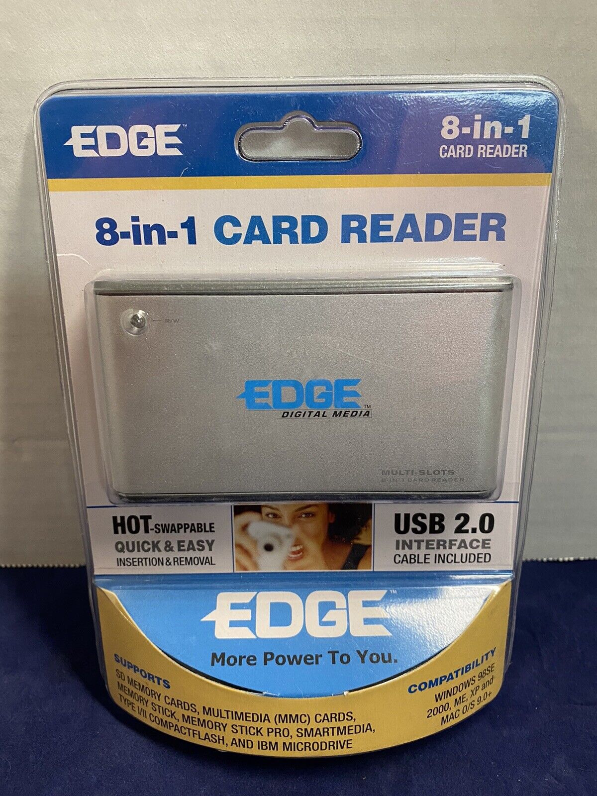 Edge Digital Media Multi-Slots 8 in 1 Card Reader USB 2.0 New in sealed package