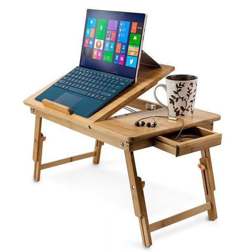 Nature Bamboo Folding Laptop Computer Notebook Table Bed Desk Tray Stand