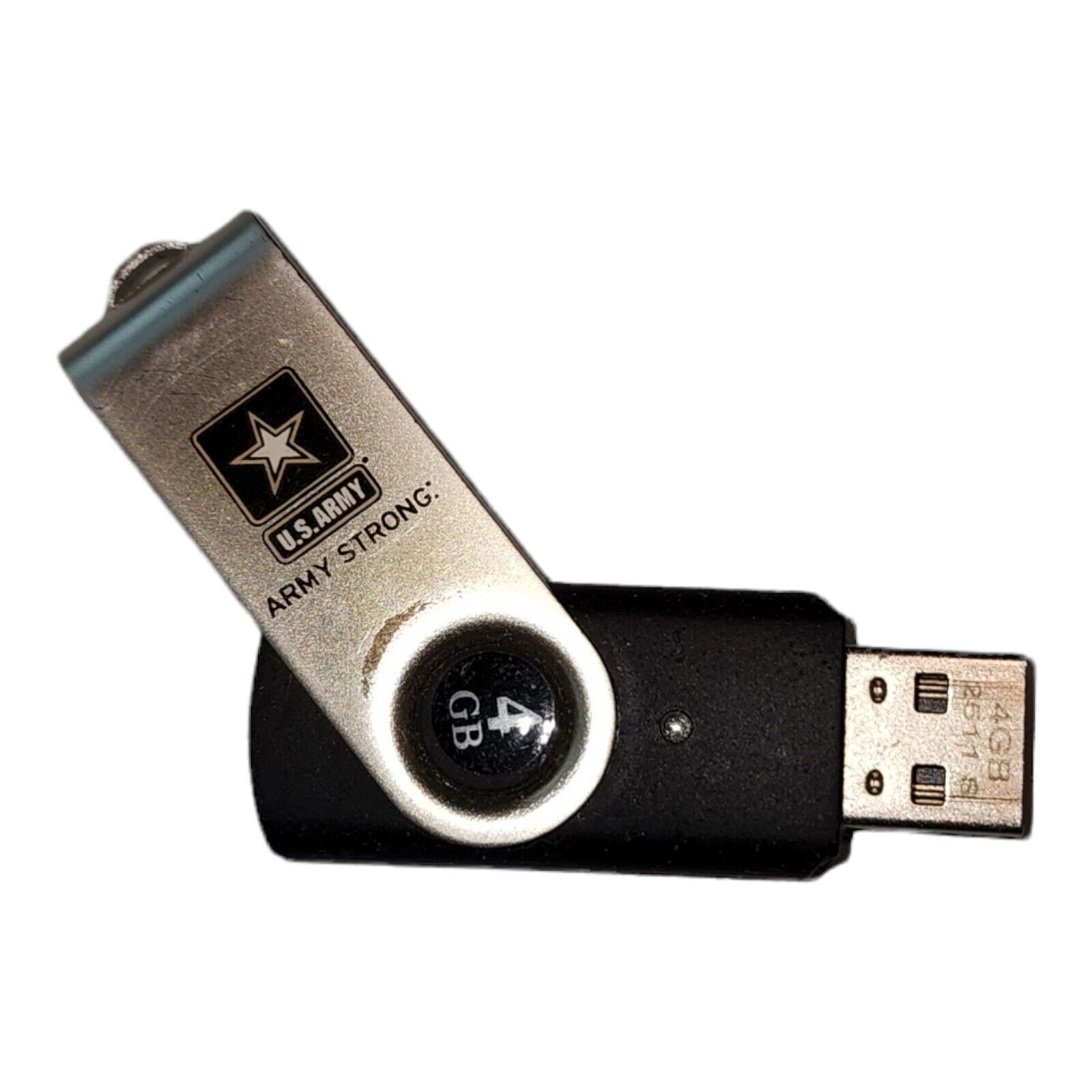 US Army Flash Thumb Drive 4 GB Silver Military USB Data Storage Drive