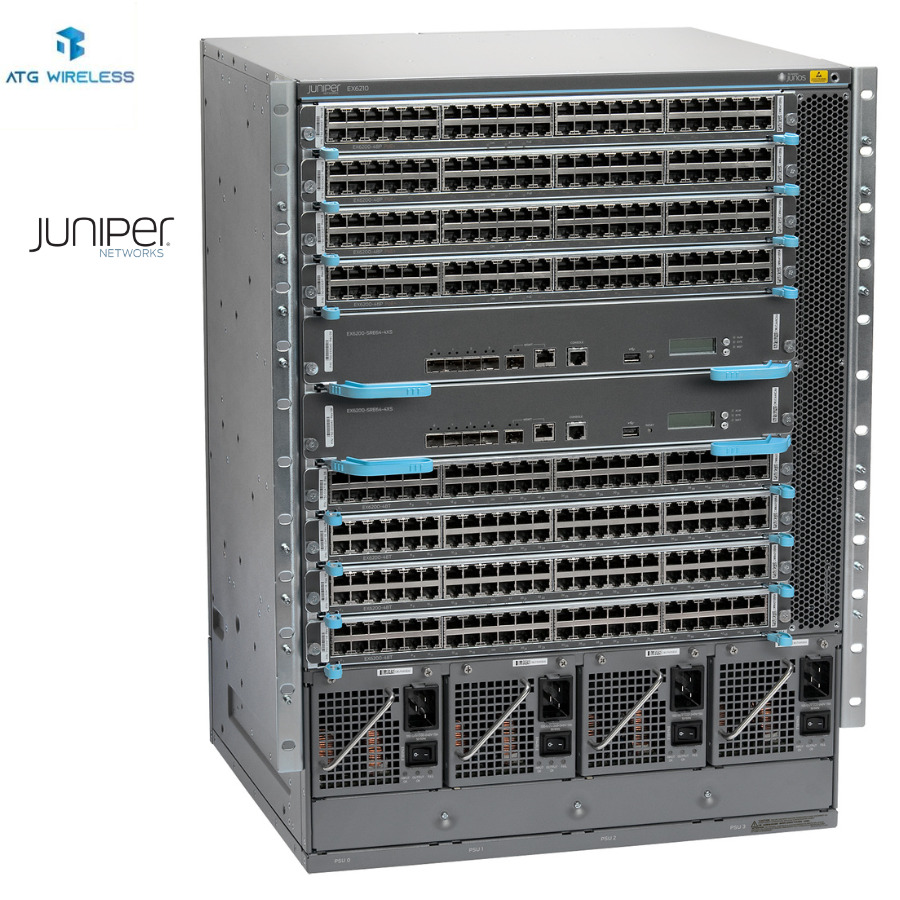 Juniper Switch EX6210-S64-96T-D21 10x Slots 2x EX6200-SRE64-4XS 8x EX6200-48P