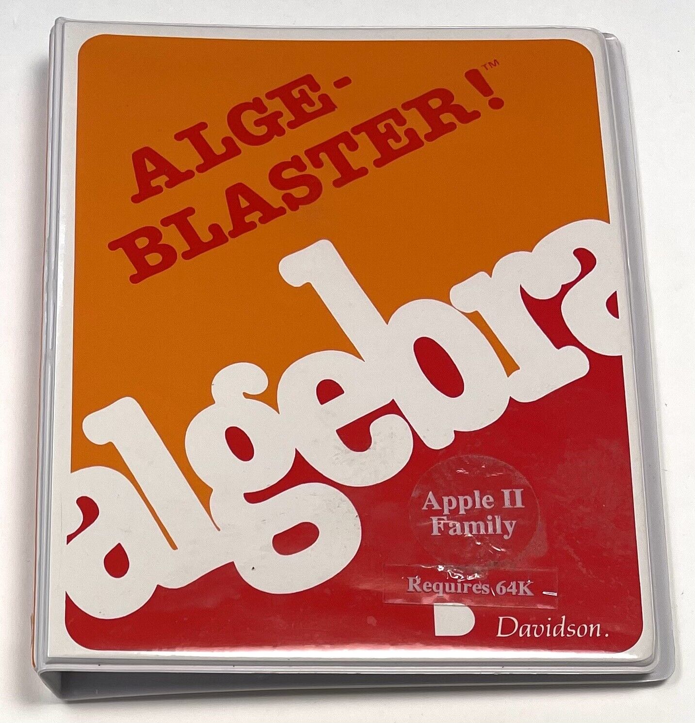 VTG 1986 Davidson ALGE-BLASTER Algebra Apple II Game Software COMPLETE EUC