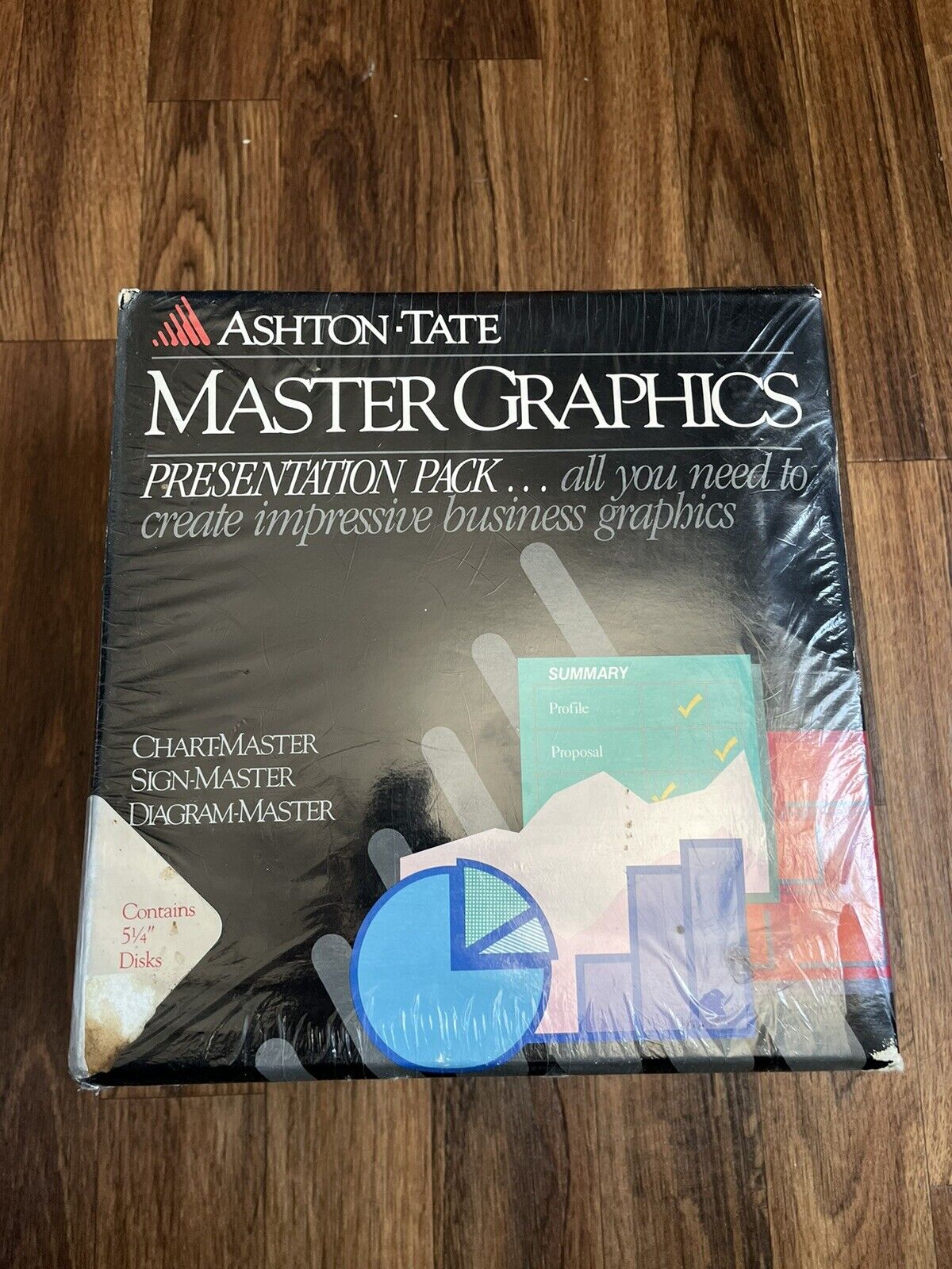 Ashton Tate Master Graphics Presentation Pack Sealed NIB Vintage RARE Disks 1987