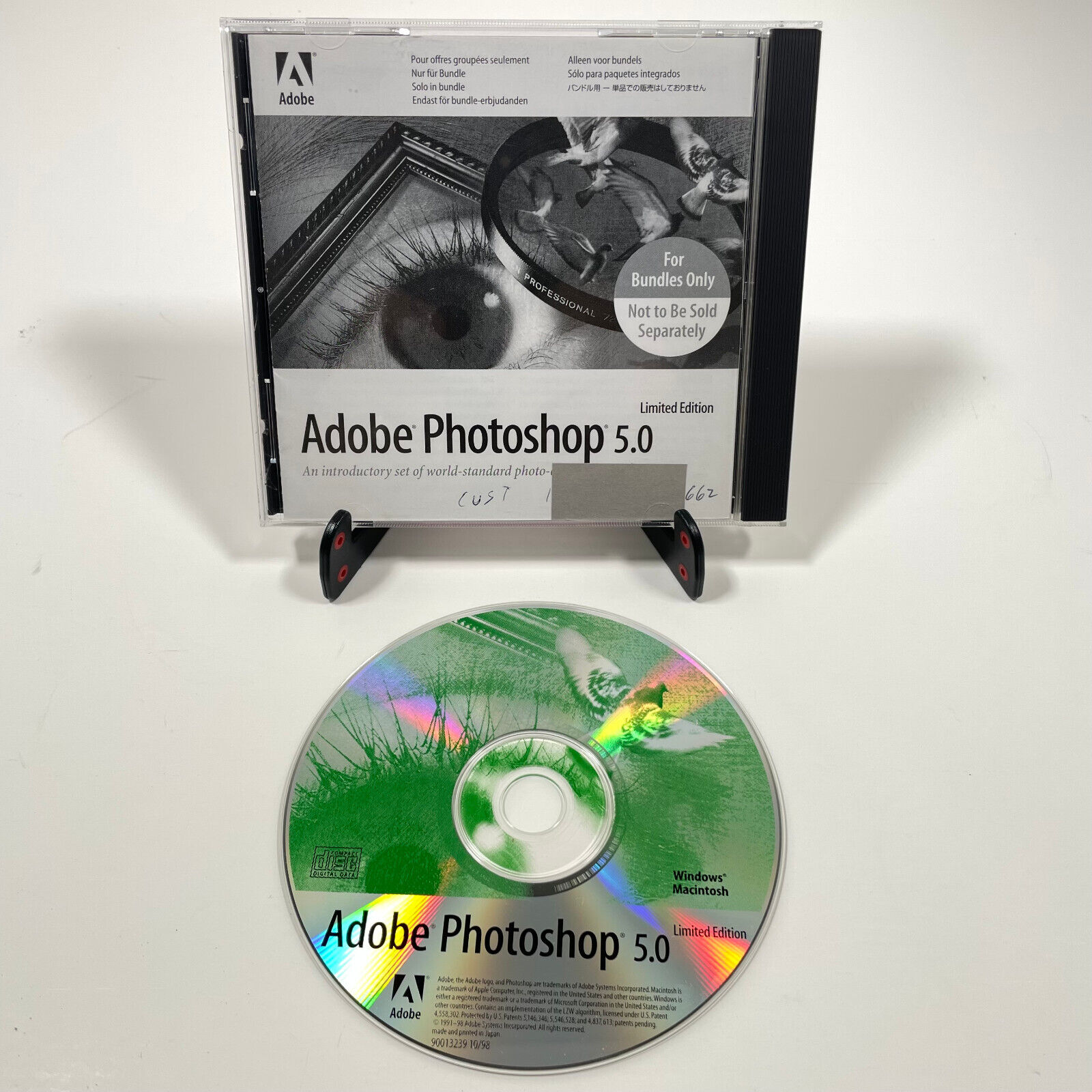 Adobe Photoshop 5.0 Limited Edition (PC / Mac, 1998) w/ Serial number