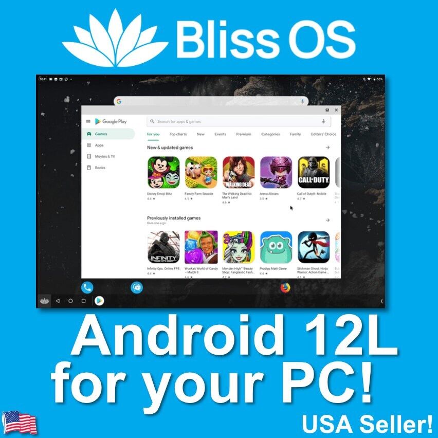 Run ANDROID 11 & 12L on PC - Bliss OS 14 & 15 USB Installable/Bootable 