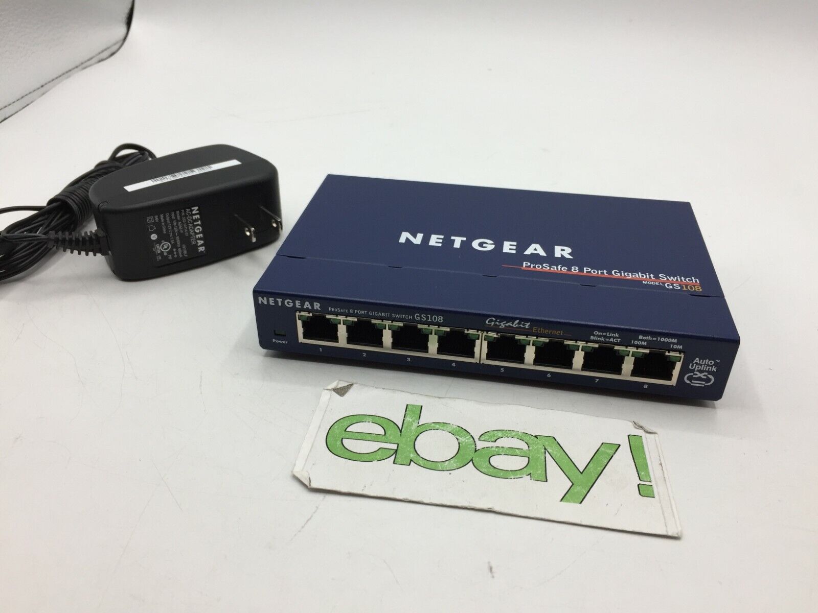 NetGear ProSafe (GS108 v2) 8-Port Gigabit External Ethernet Switch w/ Power