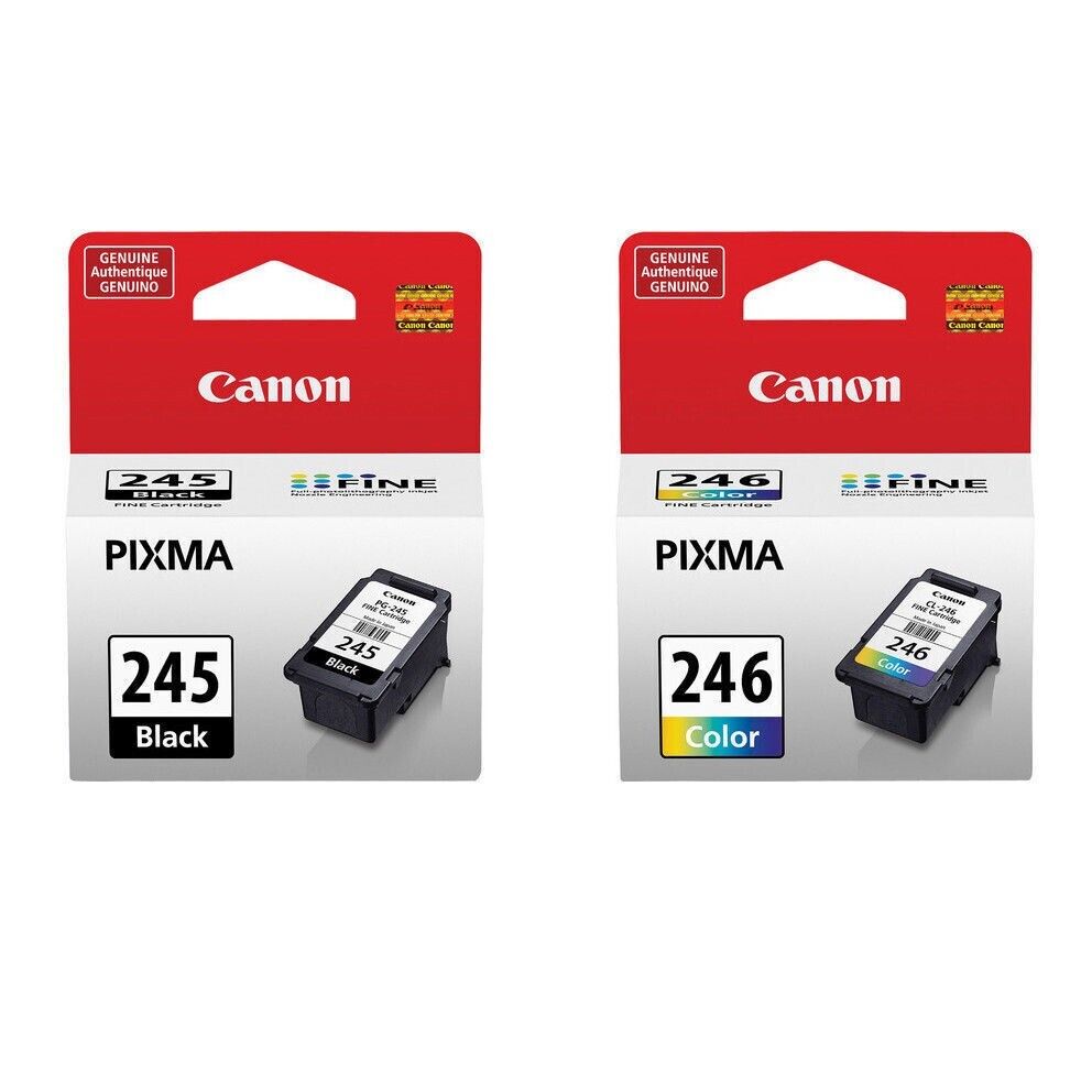 Genuine Canon 245-246 Ink Combo: For PIXMA TR4520 MG2924, 2420, 2525 MX490 492