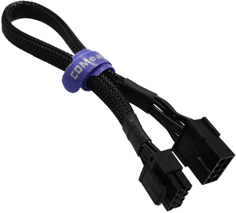 COMeap PCIe 8 Pin Female to CPU 8 pin 4+4 Detachable Male EPS-12V Adapter Cable