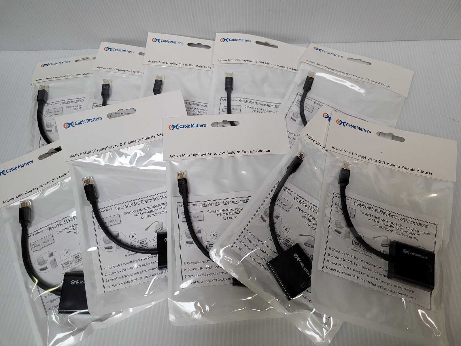 Lot of 10 Gold Plated Mini Displayport/Thunderbolt Port to DVI Cable New Retail